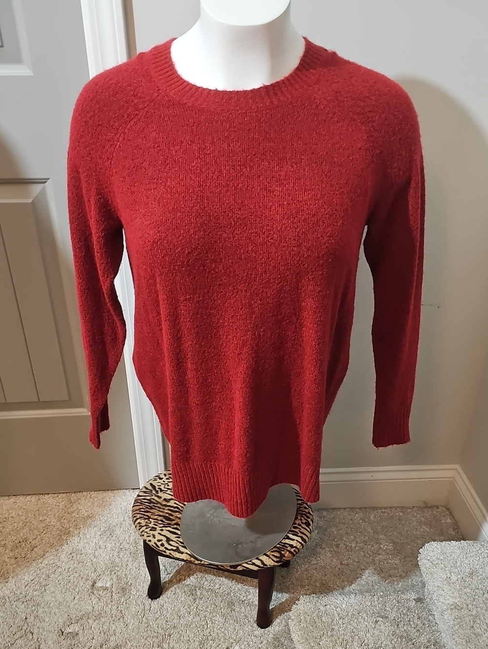 Torrid Vegan Cashmere Cozy Crewneck Sweater in Rich Red